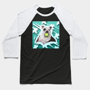 Cute The Dog With Ball- vector art the dog Baseball T-Shirt